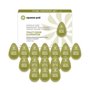 Squeeze Pod Toilet Odor Eliminator - 30 Single Use Pods – Small and Discreet